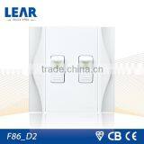 F86 Series 2 Gang 1 Way Light Switch