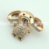Hot Sale Large Animal Rhinestone Mix Gold Pig Cute Brooches thumbnail-3
