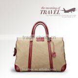 Canvas Mix Leather Material Travel Luggage Bags for Men & Competitive Factory Price thumbnail-1