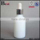 30ml White Dropper Bottle Glass Dropper Bottle Silver Dropper