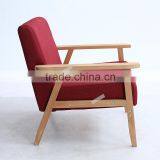 High Quality Wooden Fabric Sofa Chair, Comfortable Chair thumbnail-1
