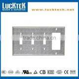 4 Gang- 1 GFCI and 3 Toggle Combination Metal Wall Plates