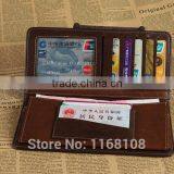 New Brand Leather Purse ID Credit Card Holder Bifold Zipper Long Mens Wallet thumbnail-6