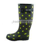 Women Mult Dot Cheap Rubber Boots