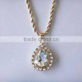 Western Australian Wedding Bridal Jewelry Crystal Earrings Necklace Set 4pcs thumbnail-2