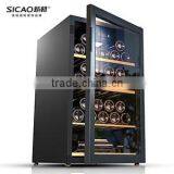 SICAO New Compressor Wine Cellar Cooler Double Layer Glass Door Wine Refrigerators With AC100~240V thumbnail-3
