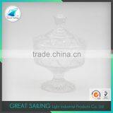 Diamond Crystal Glass Ice Cream Bowl With Glass Lid thumbnail-1