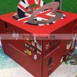 Red England Royal Guard Mousse Bodyguard Children Birthday Cake Box With Union Jack