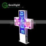 outdoor full color phamarcy led cross advertising display sign