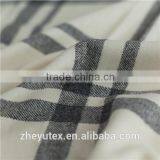 Large Black/White Tartan Pattern Woolen Fabric for Garment