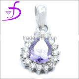 Sterling Silver Jewellery Pear Shaped Diamond Pendant thumbnail-1
