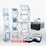 Transparency Acrylic or Metal Slanted Shelves Brochure Holder