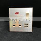 UK TYPE 250V 13Amp USB 5V/2100MA Socket