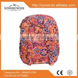 Hot sale cotton floral quilted designer portable convert to a backpack from a shoulder bag