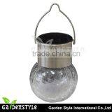 Item No.60255 Stainless Steel and Glass Party Solar Outdoor Light Decorative Lantern thumbnail-1