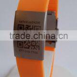 QR Code Silicone Elite Bracelet With Metal Clasp thumbnail-1