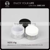 Personal care empty 15g plastic cosmetic packaging cream jar