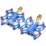 2pcs Kactus KTPD - 07 Bike MTB Cycling Pedals Gold-plating Titanium Spindle Footrest Flat CNC 3 Bearings Ultralight Pedals thumbnail-3