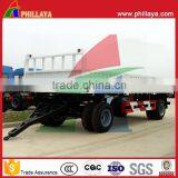 2 Axle Drawbar Steel High Fence Truck 20T 30T Double Axle Agricultural Bulk Cargo Transport Full Trailer thumbnail-5