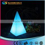 China Manufactuer RGB Living Color Changing Pyramid Shape LED Table Light thumbnail-1