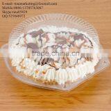 10" Hinged OPS Plastic Deep Pie Container, Plastic Clamshell Round Hinged Cake Container thumbnail-1