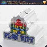 Castle House Shape Ceramic Coin Bank thumbnail-1