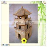 Paper Bird House Three Layer Wood Chinese Tower thumbnail-3