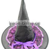 Party Halloween Decorative Top Witch Hat With Lace thumbnail-1