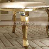 Luxury Leather Stainless Steel Dining Chair for Hotel thumbnail-4