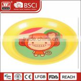 2016 New Design Cute Round Plastic Plate for Food