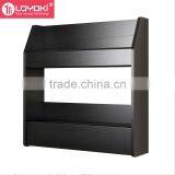 MDF Wooden Wall Mounted Wine Display With Stemware Holder Floating Wine Rack thumbnail-3