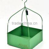 Hanging Flower Pots Large Metal Iron Bucket Flower Holder Garden/Balcony Planter thumbnail-4