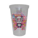 16oz Plastic Coffee Tumbler With Straw thumbnail-1