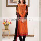 Cotton Jacquard ReadyMade Suits With Designer Top+Bottom+Dupatta thumbnail-1