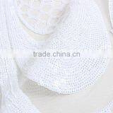 Fashionable French Gold Sequins Tulle Lace 3D Textile Lace Fabric thumbnail-4