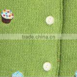 Korean Style Girls Cardigan Sweater Design Solid Color Cotton Sweater thumbnail-5