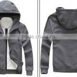 Good Quality Good Sale Good Price Professional Wholesale Custom Plain Zipper Pocket Hoody thumbnail-1