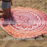 Custom Cotton Printing Round Beach Towels With Tassels thumbnail-3