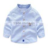 S33465W 2017 Children Boy Fashion Solid Long Sleeve Cotton Blouse thumbnail-2