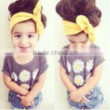 Cute Baby Girls Kids Lotus Headband Baby Fashion Girl Rabbit Bunny Ear Stripe Headband Photo Hair Cute Head Bow Gift thumbnail-4