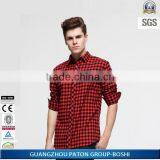 Mens Plaid Shirts Red and Black Western Office Wear for Summer thumbnail-1