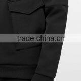 Classic Fit Custom Made Black Hoodie Wholesale Front Pockets Plain Hoodies for Men 2016 thumbnail-5