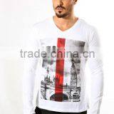 Fashion Men's 3d T-shirt 100% Cotton V-neck thumbnail-1