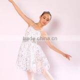 Good Price and Good Quality White Sequin Stage Dance Wear for School Girls- Girls Lyrical Dance Costumes