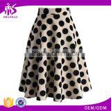 2016 Guangzhou Shandao Custom Logo New Fancy Style Summer Fashionable Polka Dot Ruffle Knee Length Women Umbrella Skirt thumbnail-1