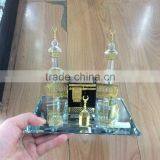 High Quality 24k Gold Plated Crystal Kaaba Model For Islamic Crafts thumbnail-1
