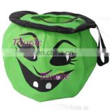 2015 smile halloween bucket halloween decoration green bucket bag New Design