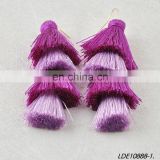 Purple & Pink Tassel Layered nylon Tassel Boho jewelry