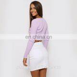 China Wholesale Clothing Women Sweater in Purple thumbnail-5