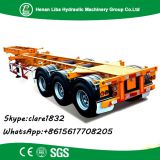 Container transport 20ft 40ft flat bed semi trailer skeleton semi trailer